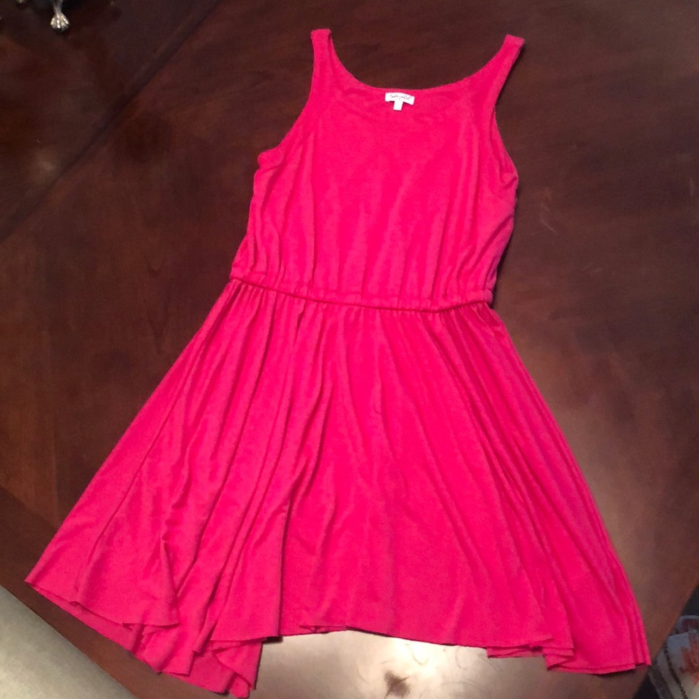 pink flow dress